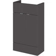 Hudson Reed Fusion modern compact 500mm wide gloss grey bathroom vanity unit with storage