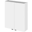 Hudson Reed Fusion 500 Wall Unit in gloss white with handleless doors and compact wall-mounted design for bathroom storage.