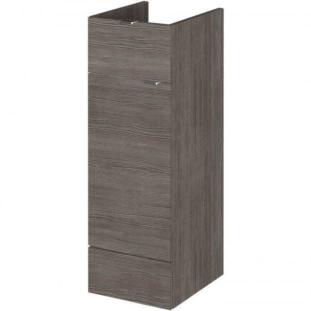 Hudson Reed Fusion 300mm wide brown grey Avola modern base unit with 1 soft-close drawer for bathroom storage and contemporary design