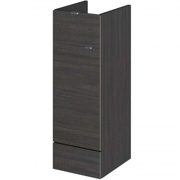Hudson Reed Fusion modern 300mm wide black base unit with one drawer for bathroom storage