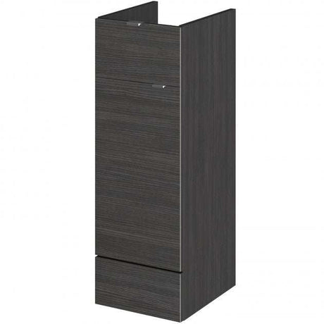 Hudson Reed Fusion modern 300mm wide black base unit with one drawer for bathroom storage