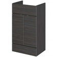 Hudson Reed Fusion modern 500mm wide bathroom base unit in Hacienda Black with sleek design and practical storage
