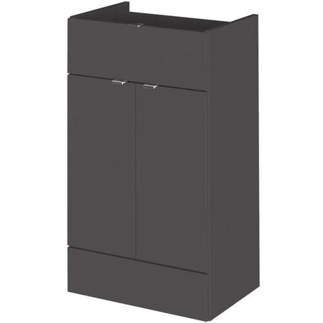 Hudson Reed Fusion Modern Base Unit 500mm Wide - Gloss Grey - OFF926
