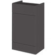 Hudson Reed Fusion modern glossy grey 500mm wide bathroom WC unit with concealed cistern and compact design