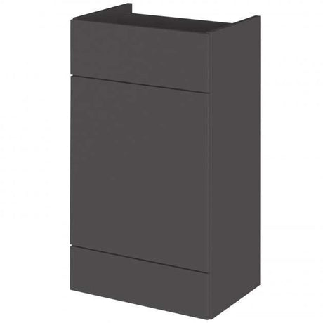 Hudson Reed Fusion modern glossy grey 500mm wide bathroom WC unit with concealed cistern and compact design