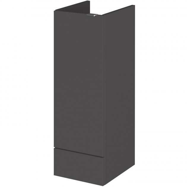 Hudson Reed Fusion modern 300mm wide gloss grey bathroom base unit with compact design and ample storage