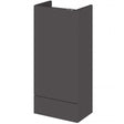 Hudson Reed Fusion modern compact bathroom base unit in gloss grey, 400mm wide with soft-close door