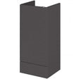 Hudson Reed Fusion 400mm wide gloss grey modern bathroom base unit with soft-close hinges and easy installation