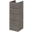 Hudson Reed Fusion modern 300mm wide brown grey Avola finish four-drawer storage unit