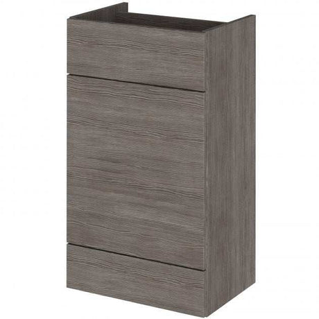 Hudson Reed Fusion modern 500mm wide WC unit in brown grey Avola finish with sleek wood texture and storage drawer