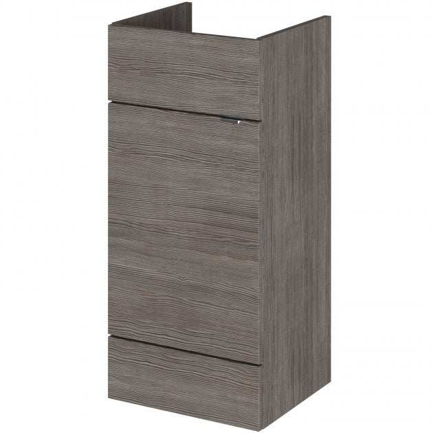 Hudson Reed Fusion modern compact 500mm brown grey Avola bathroom vanity unit without basin.
