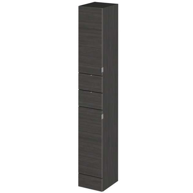 Hudson Reed Fusion Modern Tall Tower Unit 300mm Wide - Hacienda Black - OFF662