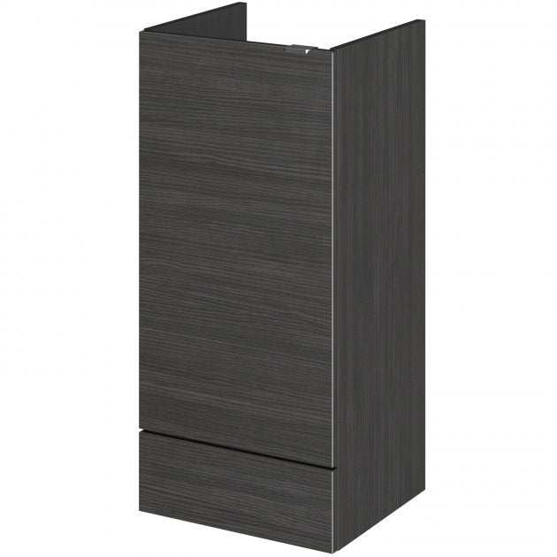 Hudson Reed Fusion Modern 400mm wide bathroom base unit in Hacienda Black with sleek, durable design and space-saving storage