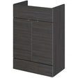 Hudson Reed Fusion modern 600mm wide vanity unit in Hacienda black with spacious storage and sleek design