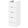 Hudson Reed Fusion Modern white gloss finish 300 drawer unit with four spacious drawers and compact design for versatile home storage