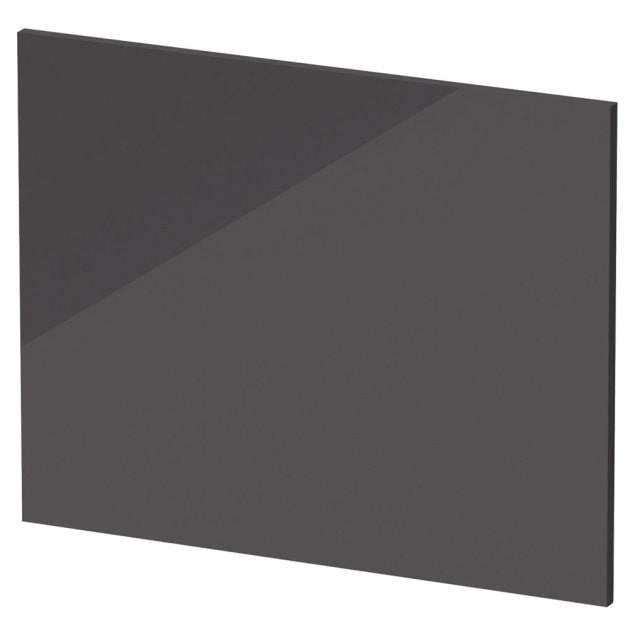 Hudson Reed MFC Contemporary Square Shower End Bath Panel 540mm High x 700mm Wide - Gloss Grey - OFF979