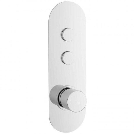 Hudson Reed Ignite chrome thermostatic round single handle concealed shower valve with one outlet
