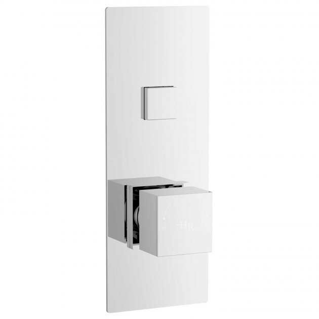 Hudson Reed Ignite chrome thermostatic single handle concealed shower valve with square design