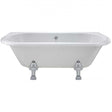 Hudson Reed Kenton white double-ended freestanding bath with pride leg set and acrylic finish