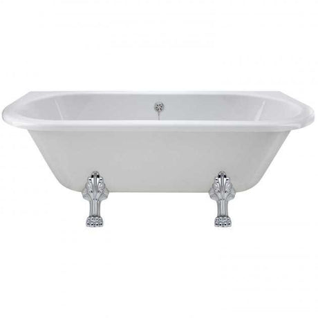 Hudson Reed Kenton white double-ended freestanding bath with pride leg set and acrylic finish
