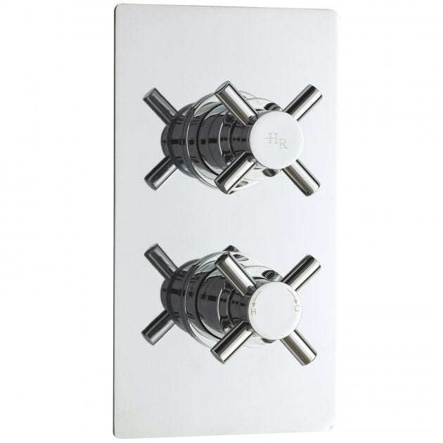 Hudson Reed Kristal Dual Handle Crosshead Concealed Shower Valve with 