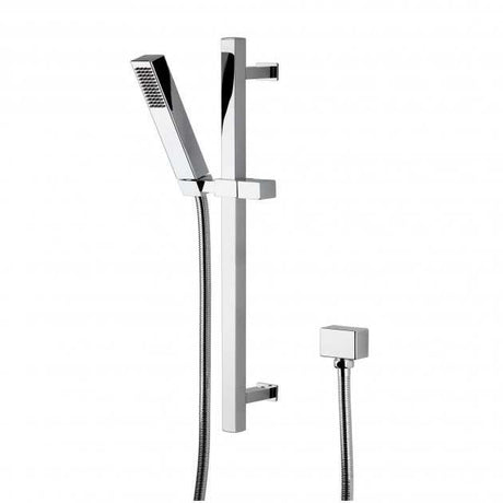 Hudson Reed Kubix Modern Pencil Handset Slider Shower Rail Kit - Chrom