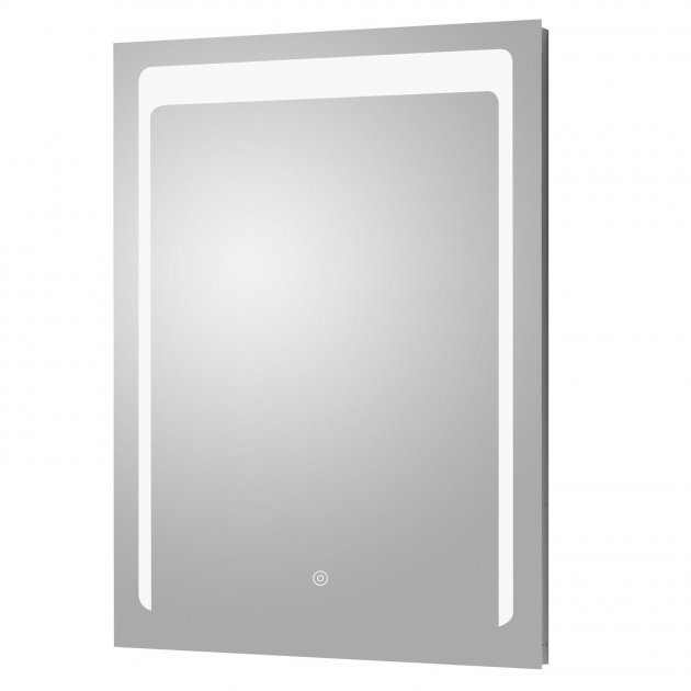 Hudson Reed Touch Sensor LED Bathroom Mirror with 20W Bulb 700mm High x 500mm Wide - Chrome - LQ501