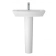 Hudson Reed Maya 1 Tap Hole Basin with Full Pedestal 550mm Wide - Whit