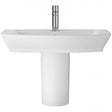 Hudson Reed Maya 1 Tap Hole  Basin with Semi Pedestal 550mm Wide - Whi