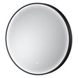 Hudson Reed Mensa Framed Bathroom Mirror with Touch Sensor 600mm Diameter - Black - LQ741 - TAP 'N' SHOWER