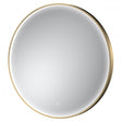 Hudson Reed Mensa Framed LED Mirror with Touch Sensor 800mm Diameter - Brushed Brass - LQ752 - TAP 'N' SHOWER