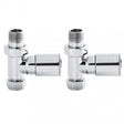 Hudson Reed Modern Straight Manual Radiator Valves Pair - Chrome - RV001