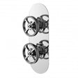 Hudson Reed Dual Handle chrome concealed industrial shower valve with dual control knobs