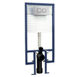 Hudson Reed Wall Hung Dual Flush Toilet Frame with Concealed Cistern  Square Plate - Bright and Matt Chrome - XTY009S