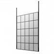 Hudson Reed Ceiling Post Frame wet room screen 1400mm wide with 8mm thick toughened glass and black grid frame design