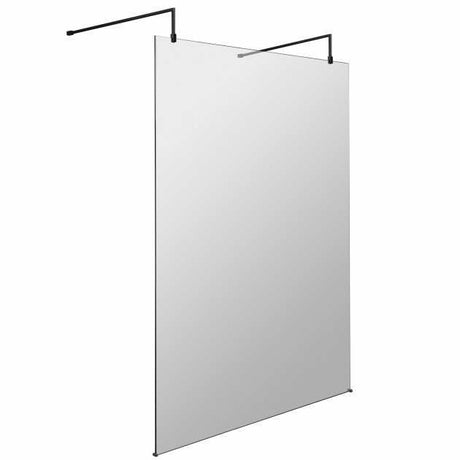 Hudson Reed 1400mm wide wet room screen with 8mm glass and support arms for bathroom stability and style