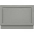 Hudson Reed Old London traditional bath end panel in storm grey, 560mm high by 730mm wide with classic British design.