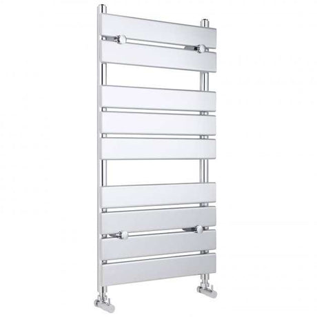 Hudson Reed Piazza Flat Panel Straight Heated Towel Rail 950mm High x 500mm Wide - Chrome - HL382