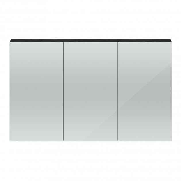 Hudson Reed Quartet  1350mm Wide 3 Door Rectangular Mirrored Cabinet -