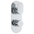 Hudson Reed Reign Dual Handle Round Concealed Shower Valve - Chrome - 