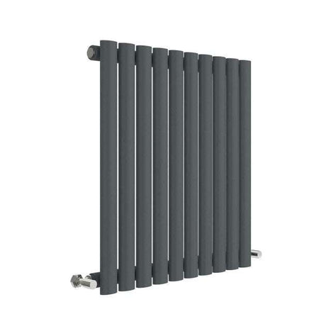 Hudson Reed Revive Modern Single Designer Horizontal Radiator 600mm High x 586mm Wide - Anthracite - HLA38