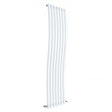 Hudson Reed Revive Modern Wave Designer Vertical Radiator 1785mm High x 413mm Wide - High Gloss White - HLW95