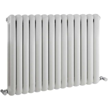 Hudson Reed Salvia Double Horizontal Designer Radiator 635mm High x 853mm Wide - White - HSA004