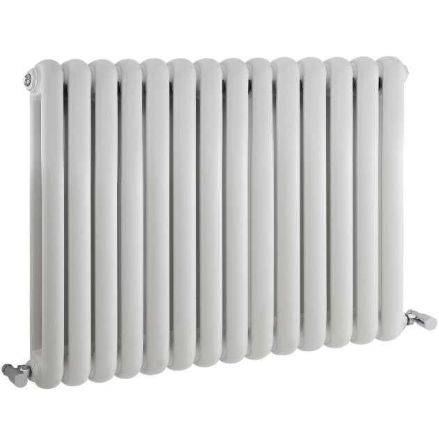 Hudson Reed Salvia Double Horizontal Designer Radiator 635mm High x 853mm Wide - White - HSA004