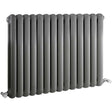 Hudson Reed Salvia Modern Double Designer Horizontal Radiator 635mm High x 853mm Wide - Anthracite - HSA008