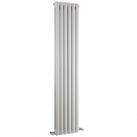 Hudson Reed Salvia Double Modern Designer Vertical Radiator 1500mm High x 377mm Wide - White - HSA002