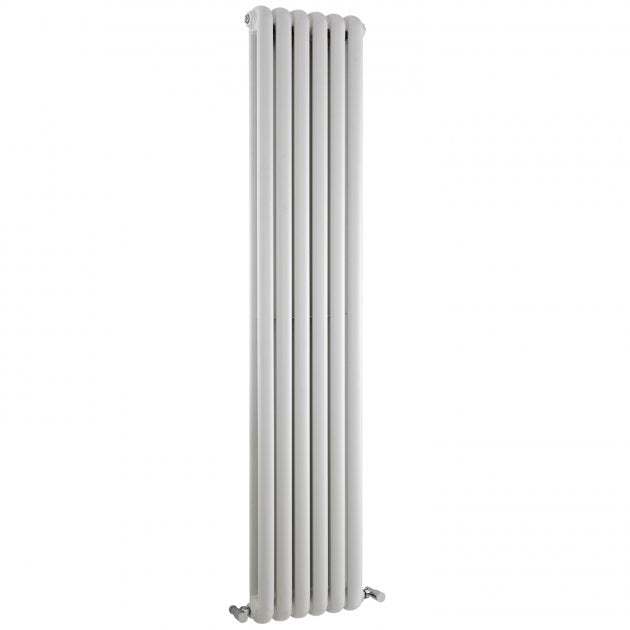 Hudson Reed Salvia Double Modern Designer Vertical Radiator 1500mm High x 377mm Wide - White - HSA002