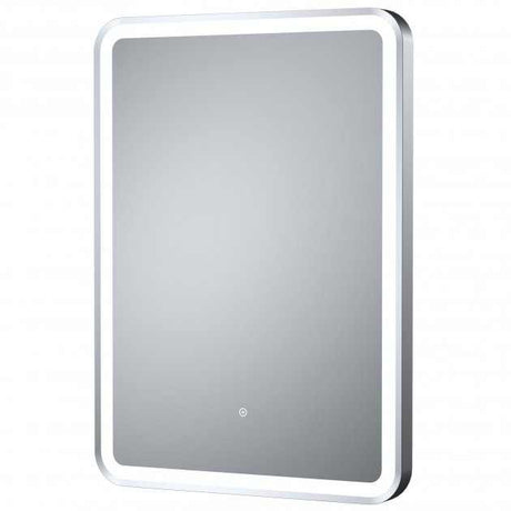 Hudson Reed Bathroom Mirror with Touch Sensor Silver Framed 700mm High x 500mm Wide - Silver - LQ703