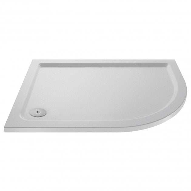 Hudson Reed Flat Top Offset Quadrant Right Handed Shower Tray 1200mm x 800mm - White - NSR113