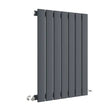 Hudson Reed Sloane Modern Single Designer Horizontal Radiator 600mm High x 412mm Wide - Anthracite - HLA54